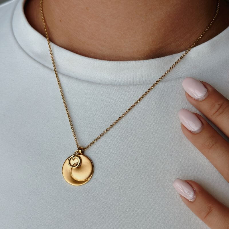 18k gold EMF necklace